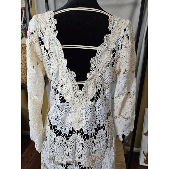 Anthropologie Yoana Baraschi Crochet Lace Dress Size S - Picture 3 of 14
